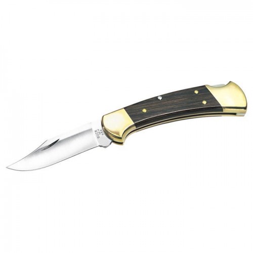Buck 112 Ranger Folding Lock Back Knife (0112BRS-B) with Leather Sheath